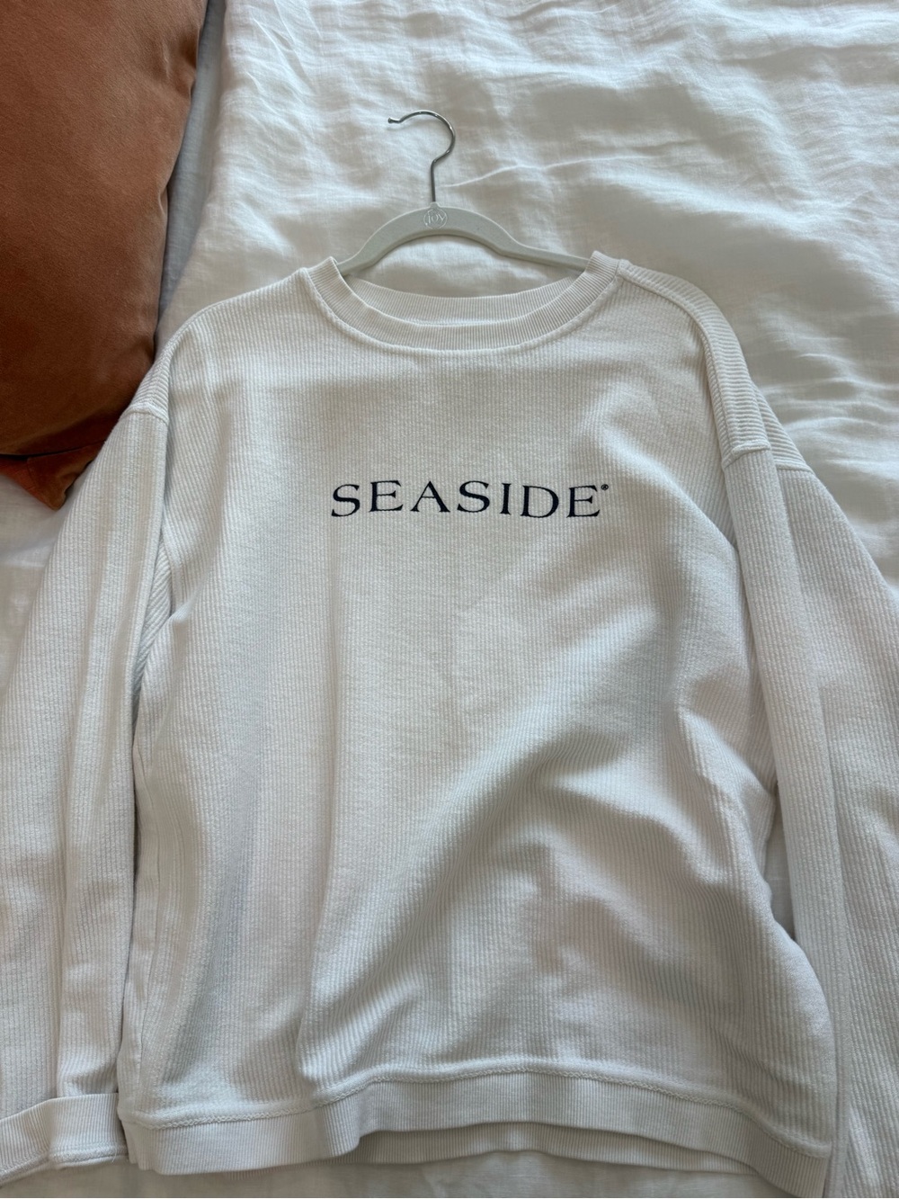 Seaside White Crewneck Sweatshirt